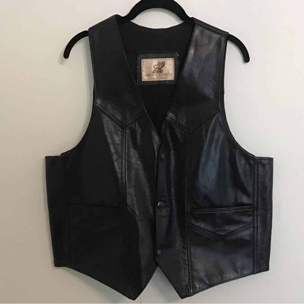 Vintage Genuine Leather Vest Made In Mexico